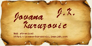 Jovana Kuruzović vizit kartica